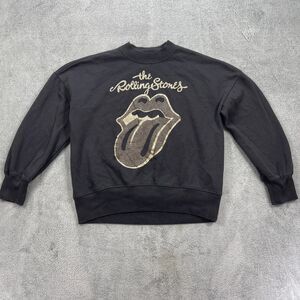 Abercrombie Kids Sweatshirt Kids 11/12 Gray Graphic Print The Rolling Stones